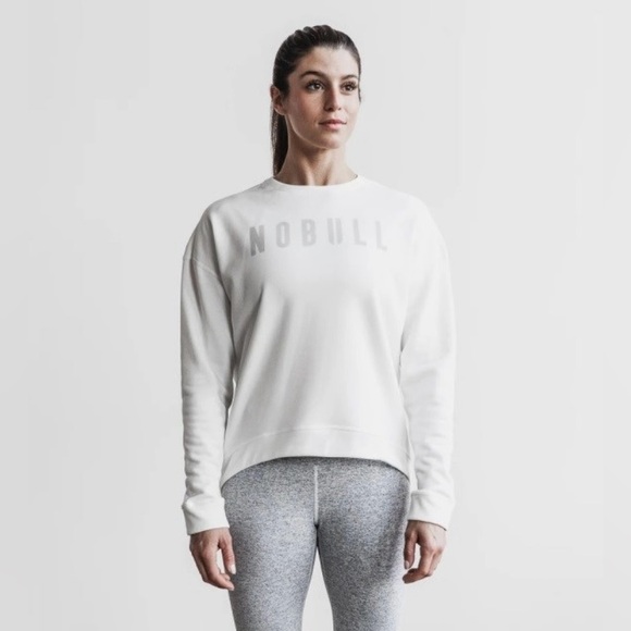 NWT NOBULL Women’s Crew Sweatshirt - Medium - White - Picture 1 of 7